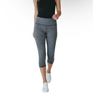 Victoria's Secret Sport Women's Athletic Capri Leggings S Gray Space Dye Heather